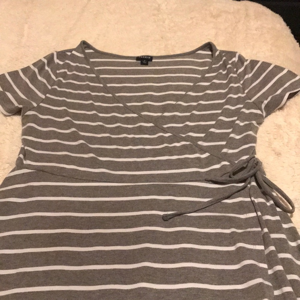 Faux wrap dress by Torrid